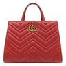 グッチ GUCCI GGマーモント トップハンドルバッグ 448054 レッド レザー 2WAYバッグ ゴールド金具 ハンドバッグ ショルダー トート