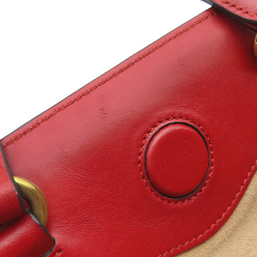 グッチ GUCCI GGマーモント トップハンドルバッグ 448054 レッド レザー 2WAYバッグ ゴールド金具 ハンドバッグ ショルダー トート