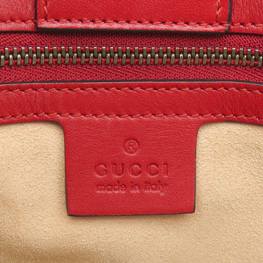 グッチ GUCCI GGマーモント トップハンドルバッグ 448054 レッド レザー 2WAYバッグ ゴールド金具 ハンドバッグ ショルダー トート