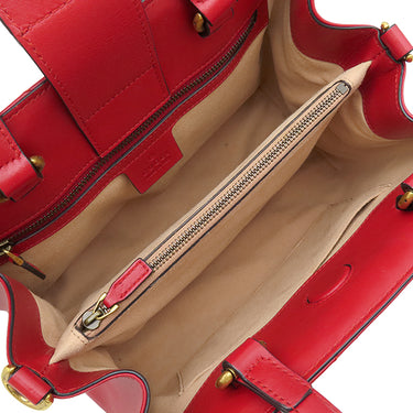 グッチ GUCCI GGマーモント トップハンドルバッグ 448054 レッド レザー 2WAYバッグ ゴールド金具 ハンドバッグ ショルダー トート