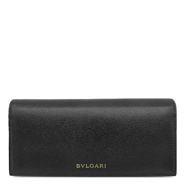 ブルガリ BVLGARI ビー ゼロワン 288229 ブラック ゴートレザー カーフ 長財布 ゴールド金具 黒 二つ折り チャーム付き
