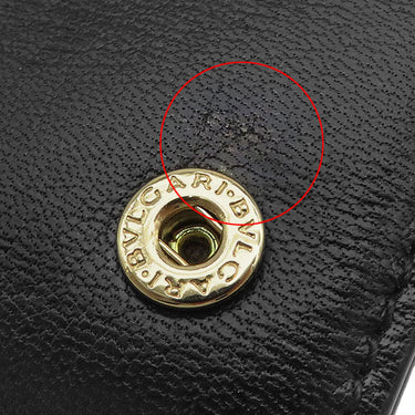 ブルガリ BVLGARI ビー ゼロワン 288229 ブラック ゴートレザー カーフ 長財布 ゴールド金具 黒 二つ折り チャーム付き