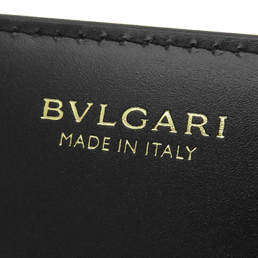 ブルガリ BVLGARI ビー ゼロワン 288229 ブラック ゴートレザー カーフ 長財布 ゴールド金具 黒 二つ折り チャーム付き