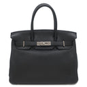 エルメス HERMES バーキン30 ブラック トリヨンクレマンス ハンドバッグ シルバー金具 黒
