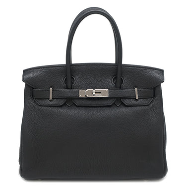 エルメス HERMES バーキン30 ブラック トリヨンクレマンス ハンドバッグ シルバー金具 黒