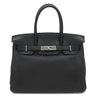 エルメス HERMES バーキン30 ブラック トリヨンクレマンス ハンドバッグ シルバー金具 黒
