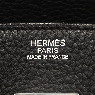エルメス HERMES バーキン30 ブラック トリヨンクレマンス ハンドバッグ シルバー金具 黒
