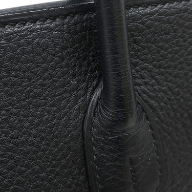 エルメス HERMES バーキン30 ブラック トリヨンクレマンス ハンドバッグ シルバー金具 黒