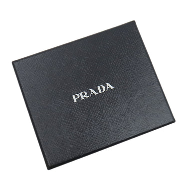 プラダ PRADA メタルロゴ コンパクトウォレット 1ML023 ベージュピンク レザー 二つ折り財布 ゴールド金具 2つ折り