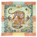 エルメス HERMES カレ70 CARRE ヴェール×オレンジ×ブラウン シルク スカーフ 新品 未使用 【JUNGLE LOVE /ジャングルラブ】