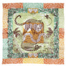 エルメス HERMES カレ70 CARRE ヴェール×オレンジ×ブラウン シルク スカーフ 新品 未使用 【JUNGLE LOVE /ジャングルラブ】