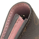 ルイヴィトン LOUIS VUITTON ポルトフォイユ エミリー M61289 モノグラム×ローズバレリーヌ モノグラムキャンバス 長財布 ゴールド金具 茶 ピンク