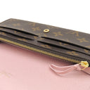 ルイヴィトン LOUIS VUITTON ポルトフォイユ エミリー M61289 モノグラム×ローズバレリーヌ モノグラムキャンバス 長財布 ゴールド金具 茶 ピンク