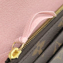 ルイヴィトン LOUIS VUITTON ポルトフォイユ エミリー M61289 モノグラム×ローズバレリーヌ モノグラムキャンバス 長財布 ゴールド金具 茶 ピンク