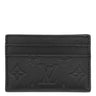 ルイヴィトン LOUIS VUITTON ポルト カルト ダブル M81415 ブラック レザー モノグラムシャドウ カードケース 黒 カード入れ 名刺入れ