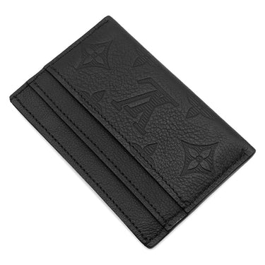 ルイヴィトン LOUIS VUITTON ポルト カルト ダブル M81415 ブラック レザー モノグラムシャドウ カードケース 黒 カード入れ 名刺入れ