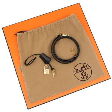エルメス HERMES ケリー32 外縫い ブラック ボックスカーフ ハンドバッグ ゴールド金具 黒 ハンドバッグ ショルダー
