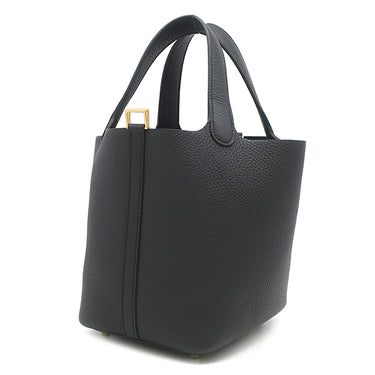 エルメス HERMES ピコタンロック 18 PM ブラック トリヨンクレマンス ハンドバッグ ゴールド金具 新品 未使用 黒 2025年製