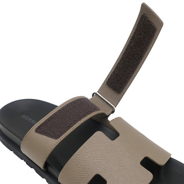 エルメス HERMES シプレ H222857Z エトゥープ ヴォーエプソン #42 サンダル 新品 未使用 ラバーソール ベルクロサンダル テクノサンダル