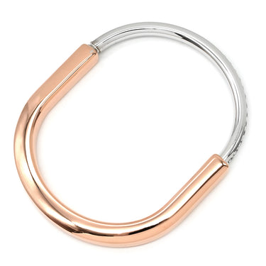 ティファニー Tiffany & Co ロックバングル スモール ローズゴールド×ホワイトゴールド K18PG K18WG ダイヤモンド ブレスレット T＆Co. 750 18K RG WG ダイヤモンド パヴェダイヤ