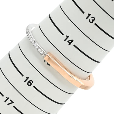 ティファニー Tiffany & Co ロックバングル スモール ローズゴールド×ホワイトゴールド K18PG K18WG ダイヤモンド ブレスレット T＆Co. 750 18K RG WG ダイヤモンド パヴェダイヤ