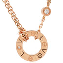 カルティエ Cartier ラブ サークル 2Pダイヤ B7224509 ピンクゴールド K18PG ダイヤモンド ネックレス 18金 750PG Wチェーン