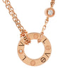 カルティエ Cartier ラブ サークル 2Pダイヤ B7224509 ピンクゴールド K18PG ダイヤモンド ネックレス 18金 750PG Wチェーン