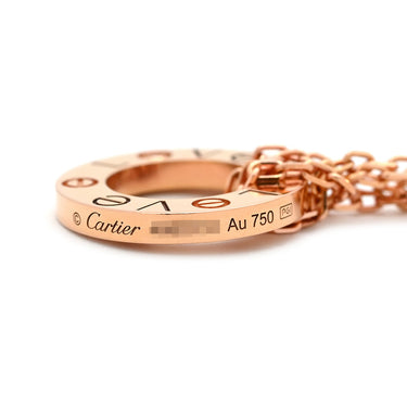 カルティエ Cartier ラブ サークル 2Pダイヤ B7224509 ピンクゴールド K18PG ダイヤモンド ネックレス 18金 750PG Wチェーン