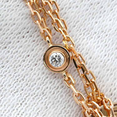 カルティエ Cartier ラブ サークル 2Pダイヤ B7224509 ピンクゴールド K18PG ダイヤモンド ネックレス 18金 750PG Wチェーン