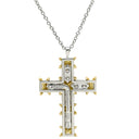 ティファニー Tiffany & Co ジャン シュランバージェ クロス ダイヤ ペンダント 60022679 プラチナシルバー×イエローゴールド Pt950 K18YG ダイヤモンド ネックレス Pt 750YG