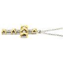 ティファニー Tiffany & Co ジャン シュランバージェ クロス ダイヤ ペンダント 60022679 プラチナシルバー×イエローゴールド Pt950 K18YG ダイヤモンド ネックレス Pt 750YG