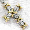 ティファニー Tiffany & Co ジャン シュランバージェ クロス ダイヤ ペンダント 60022679 プラチナシルバー×イエローゴールド Pt950 K18YG ダイヤモンド ネックレス Pt 750YG