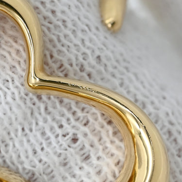 ティファニー Tiffany & Co オープンハート イエローゴールド K18YG リング 指輪 T＆Co. 750 750YG エルサ ペレッティ 10.5号