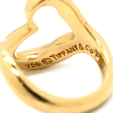 ティファニー Tiffany & Co オープンハート イエローゴールド K18YG リング 指輪 T＆Co. 750 750YG エルサ ペレッティ 10.5号