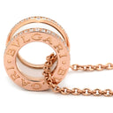 ブルガリ BVLGARI ビーゼロワン ダイヤ 350053 ピンクゴールド×ホワイト K18PG セラミック ダイヤモンド ネックレス B-zero1 Au750 18K 18金 白セラミック