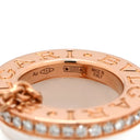 ブルガリ BVLGARI ビーゼロワン ダイヤ 350053 ピンクゴールド×ホワイト K18PG セラミック ダイヤモンド ネックレス B-zero1 Au750 18K 18金 白セラミック