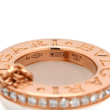 ブルガリ BVLGARI ビーゼロワン ダイヤ 350053 ピンクゴールド×ホワイト K18PG セラミック ダイヤモンド ネックレス B-zero1 Au750 18K 18金 白セラミック