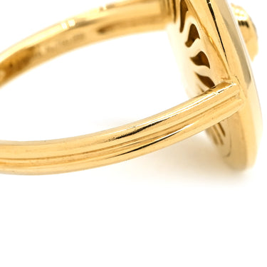 カルティエ Cartier アミュレット ドゥ カルティエ ホワイト×イエローゴールド K18YG ダイヤモンド マザーオブパール #50(JP10) リング 指輪 K18 マザーオブパール ダイヤモンド 7号