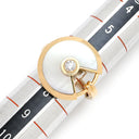 カルティエ Cartier アミュレット ドゥ カルティエ ホワイト×イエローゴールド K18YG ダイヤモンド マザーオブパール #50(JP10) リング 指輪 K18 マザーオブパール ダイヤモンド 7号