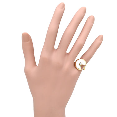 カルティエ Cartier アミュレット ドゥ カルティエ ホワイト×イエローゴールド K18YG ダイヤモンド マザーオブパール #50(JP10) リング 指輪 K18 マザーオブパール ダイヤモンド 7号