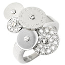 ブルガリ BVLGARI チクラディ ダイヤ ホワイトゴールド K18WG ダイヤモンド リング 指輪 750 18K 18金 11.5号