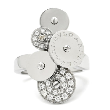 ブルガリ BVLGARI チクラディ ダイヤ ホワイトゴールド K18WG ダイヤモンド リング 指輪 750 18K 18金 11.5号