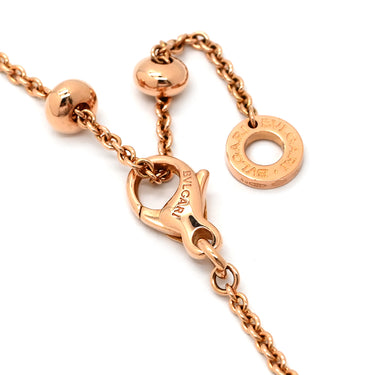 ブルガリ BVLGARI ビーゼロワン B-zero1 エレメント ホワイト×ピンクゴールド K18PG ダイヤモンド ホワイトセラミック ネックレス Au750 18K 18金 ダイヤモンド 白セラミック