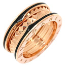 ブルガリ BVLGARI ビーゼロワン ロック B-zero1 2バンドリング 357987 ブラック×ピンクゴールド K18PG セラミック #53(JP13) リング 指輪 黒 750PG 18金 12.5号