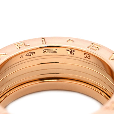 ブルガリ BVLGARI ビーゼロワン ロック B-zero1 2バンドリング 357987 ブラック×ピンクゴールド K18PG セラミック #53(JP13) リング 指輪 黒 750PG 18金 12.5号
