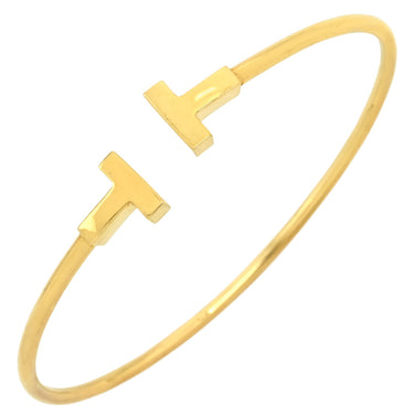 ティファニー Tiffany & Co Tワイヤー イエローゴールド K18YG ブレスレット T&Co. バングル 18K 750 YG