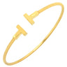ティファニー Tiffany & Co Tワイヤー イエローゴールド K18YG ブレスレット T&Co. バングル 18K 750 YG