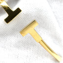 ティファニー Tiffany & Co Tワイヤー イエローゴールド K18YG ブレスレット T&Co. バングル 18K 750 YG