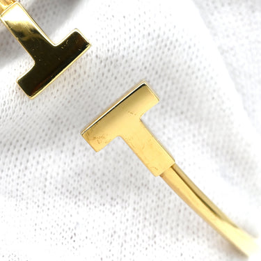 ティファニー Tiffany & Co Tワイヤー イエローゴールド K18YG ブレスレット T&Co. バングル 18K 750 YG