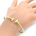 ティファニー Tiffany & Co Tワイヤー イエローゴールド K18YG ブレスレット T&Co. バングル 18K 750 YG